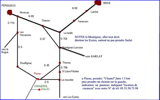 Accs aux gtes "le Chastel" et "le Haut Chastel"